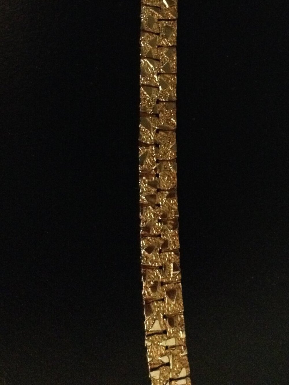 Seven Inch 14 Carat Gold Plated Reversible Bracelet